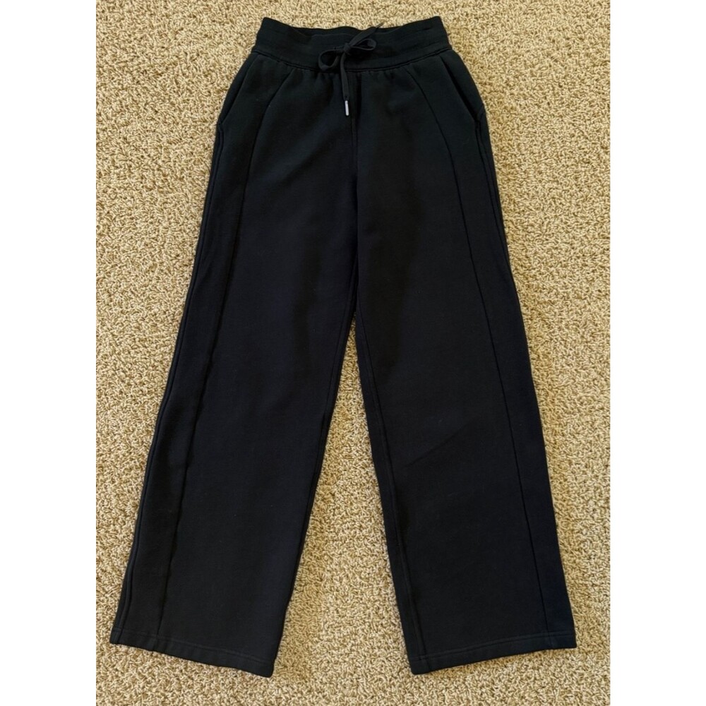 Lululemon Scuba Mid-Rise Wide-Leg Pant Regular Sweatpants Women’s Size XXS BLack